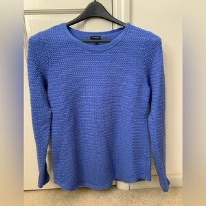 Talbots Textured Knit Sweater in Vibrant Blue